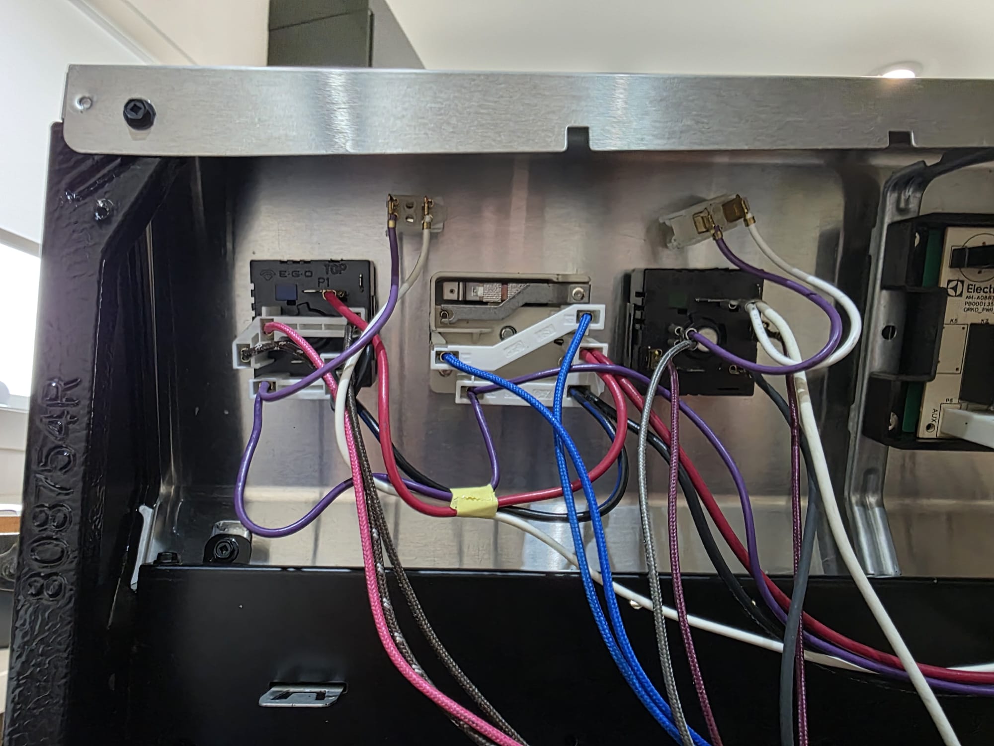 Electrical wiring inside appliance