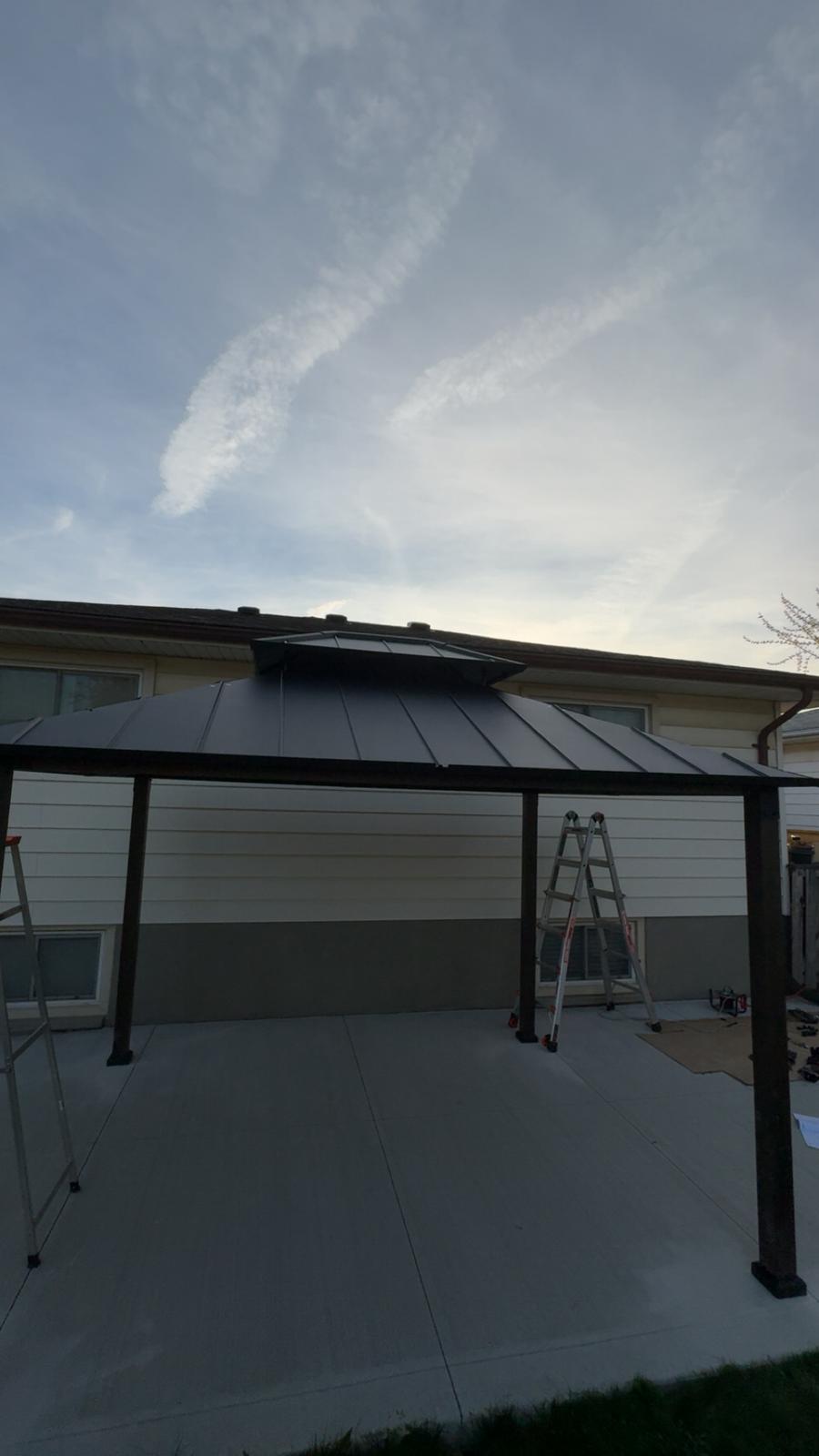Hardtop gazebo completed view
