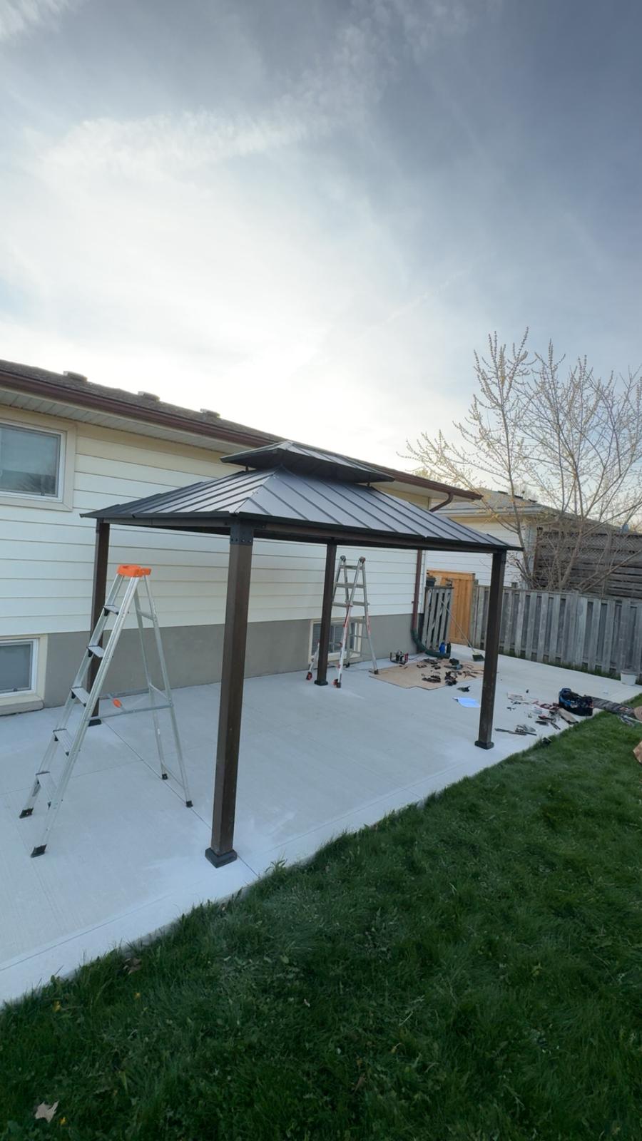 Patio gazebo close-up